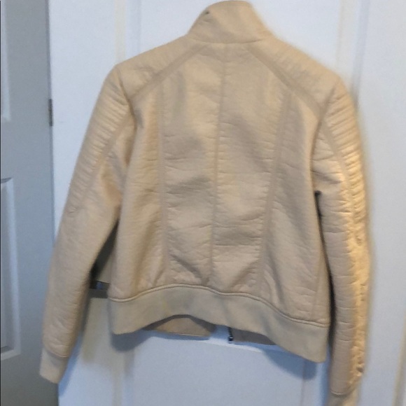 Beige Leather Jacket - Picture 2 of 2